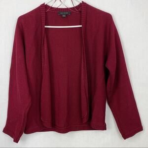 Ann Taylor Burgundy Open Front Cardigan Size Small